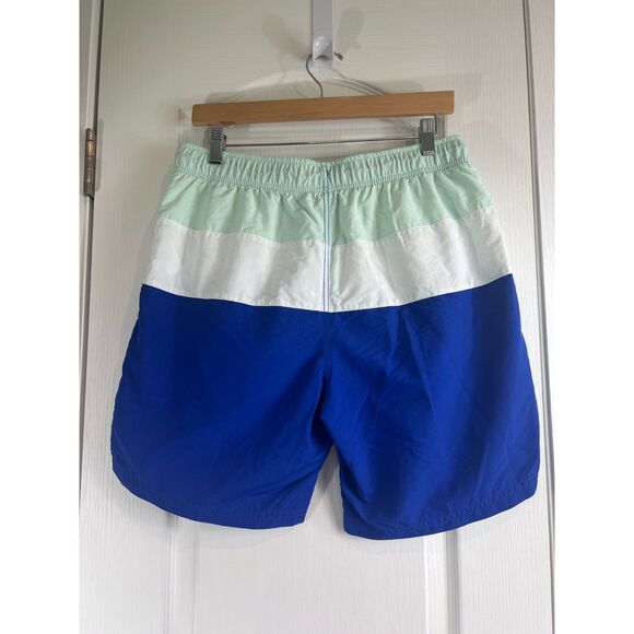 Nautica Men's Colorblock Swim Trunks Brief Liner Blue White Size M - Picture 3 of 12
